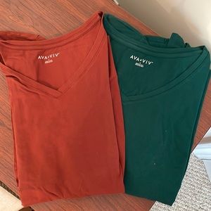 Ava & Viv, 2 tops, 1X- NWT
